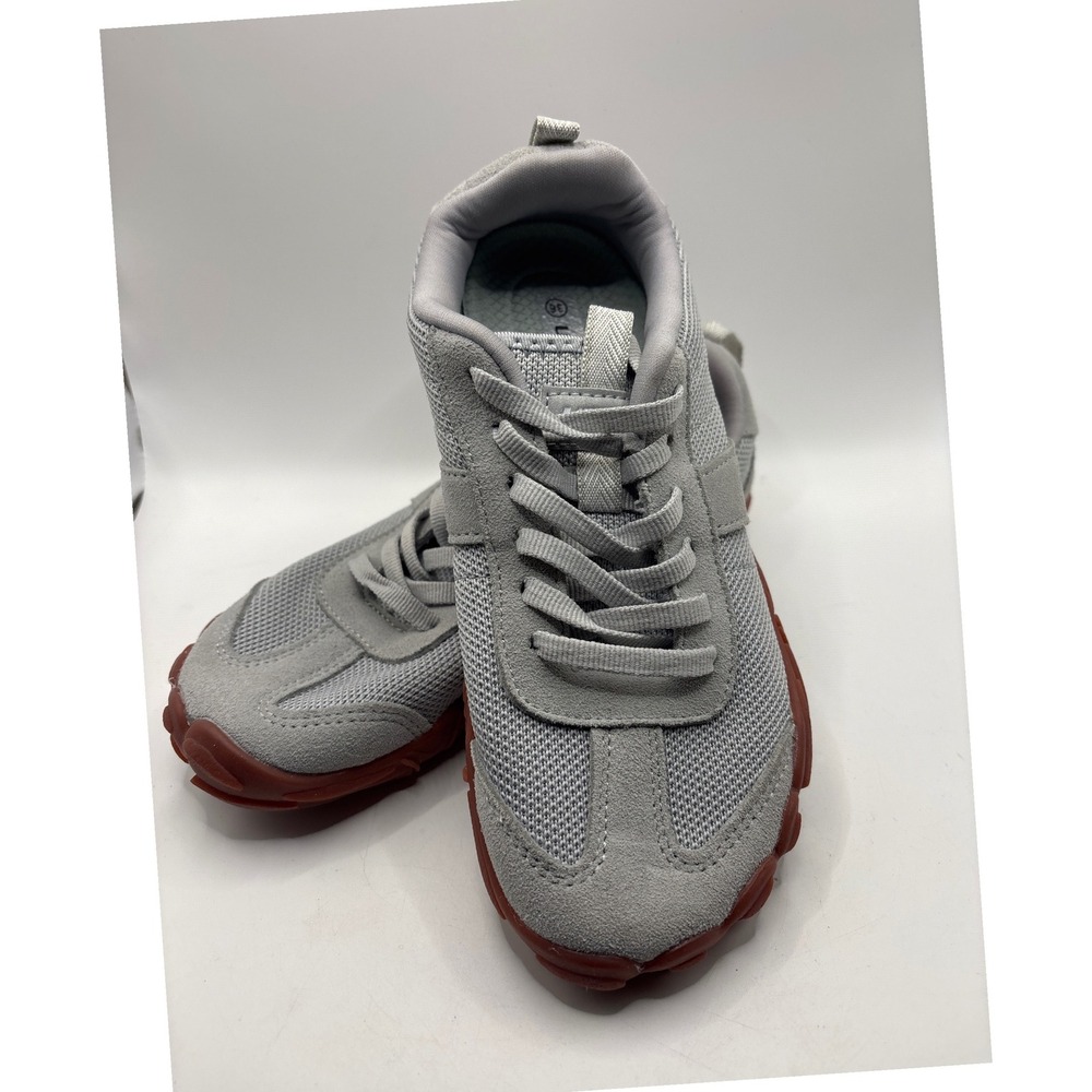 UBFEN Barefoot Shoes Grey Mesh Suede Minimalist Wide Toe Box Sneakers Size 36